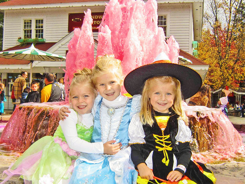 Girls Trick or Treating