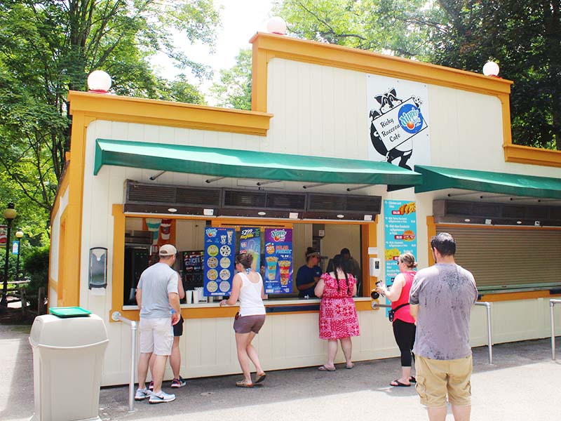 Customers waiting in line at Ricky's Grill