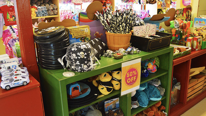 Toys inside Mother Hubbard's Cupboard store