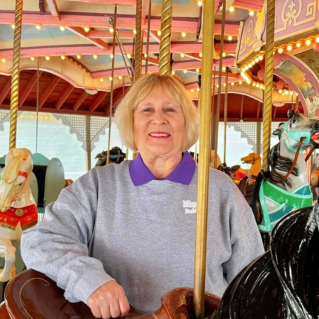 Family in front of wave pool