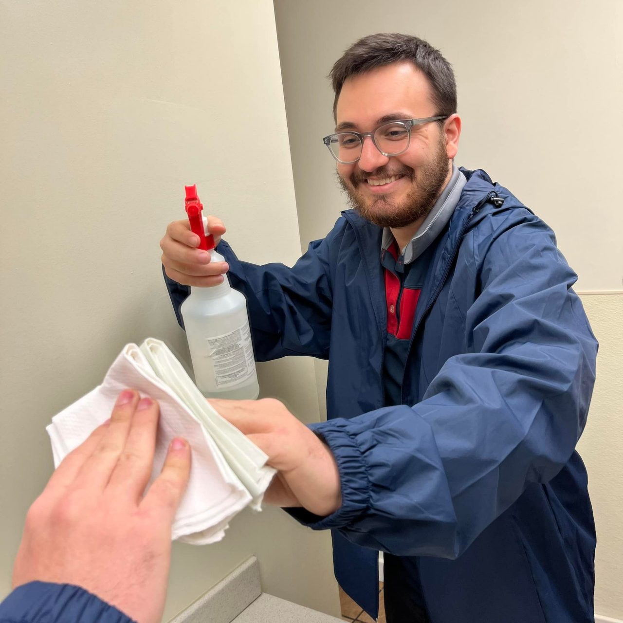 Family in front of wave pool